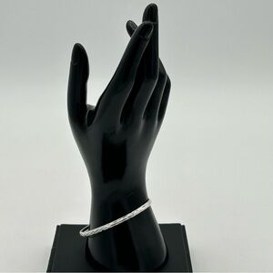 Sterling Silver Bangle Bracelet with Clasp